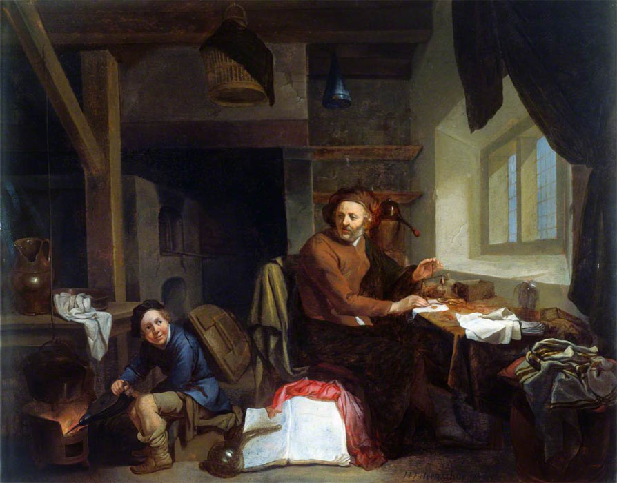 An Alchemist making Gold, by Hendrik Heerschop (c.1620c.1672) 