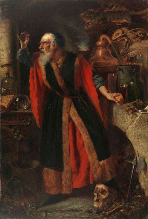 An Alchemist, by Edward Charles Barnes (1830–1890)