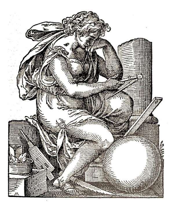 Melancholia, by Jost Amman's, 1589 