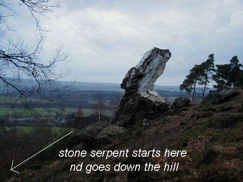 stone serpent leaving the White Menhir