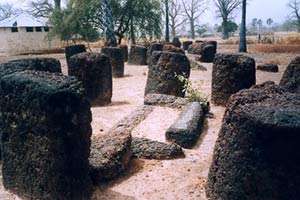 Stone circle in Gambia, Africa