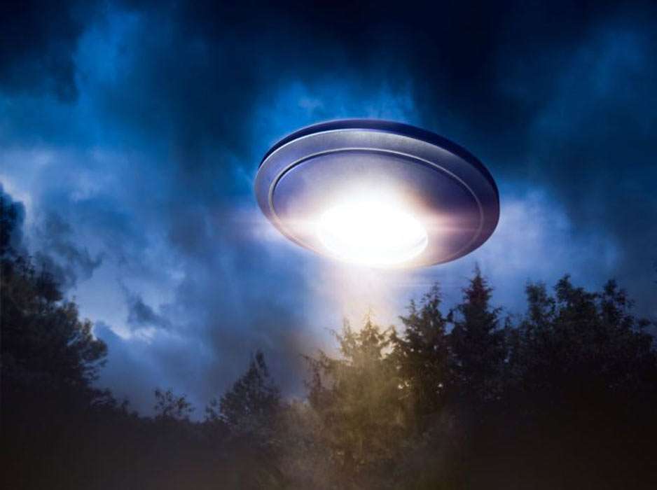 ufo above the woods