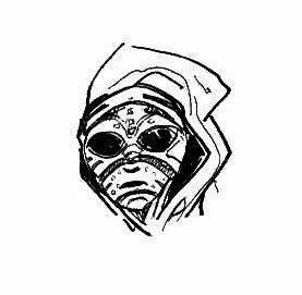 Drawing by Jim G. of cloaked being 