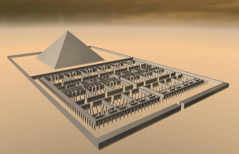 A 3D model of the Labyrinth based on a drawing by Petrie