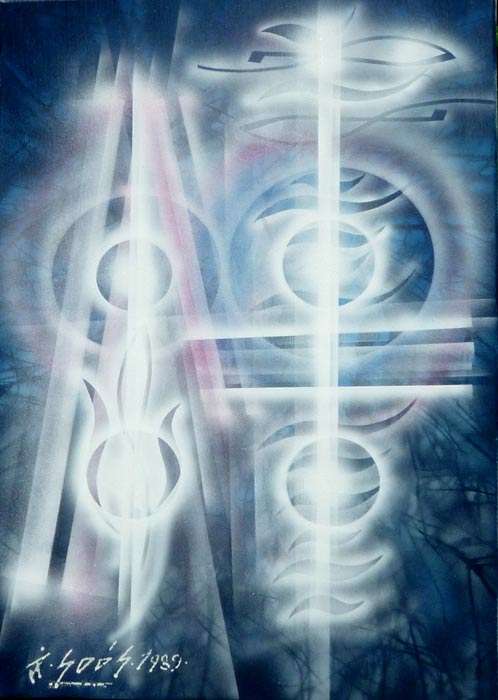 Alpha and Omega, painting by Joska Soos