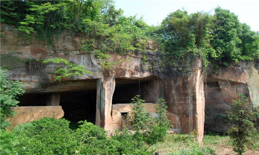 one of the cave entrances