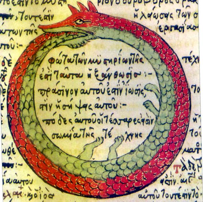 ouroboros in alchemical manuscript