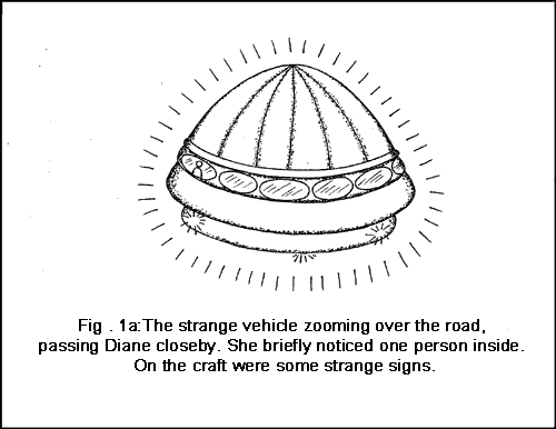 small flying saucer with lights