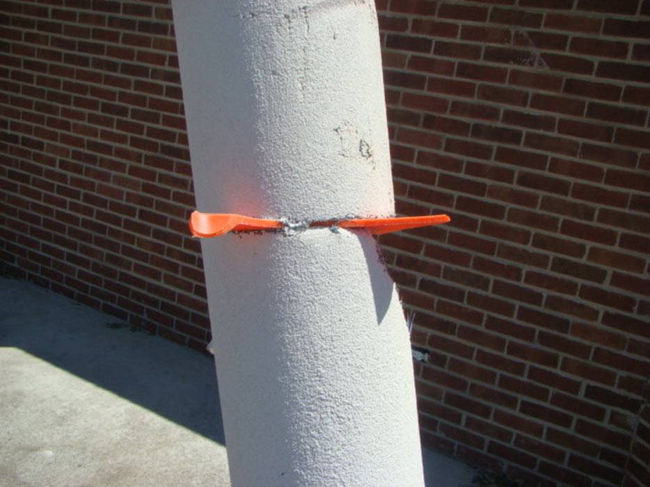 plastic in steel pole